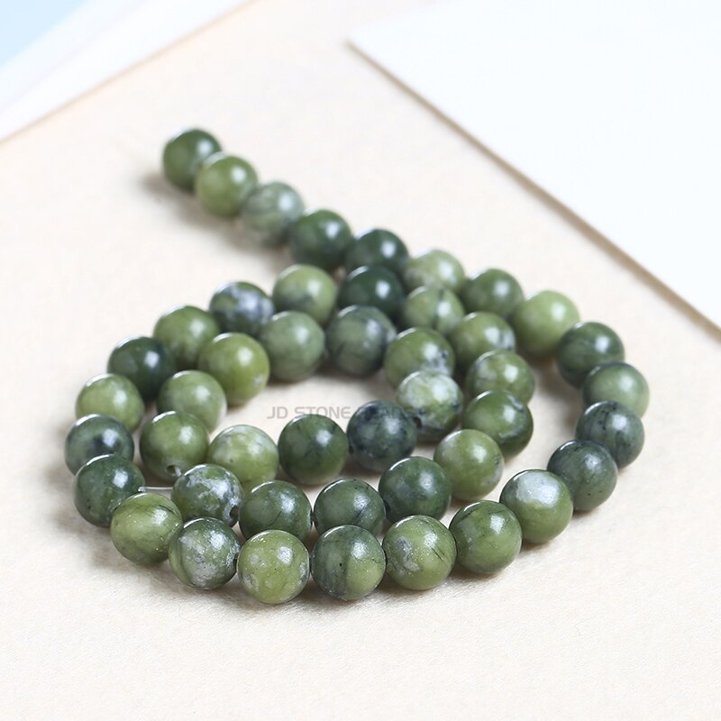 Natural Stone Beads Smooth Natural Southern Jade