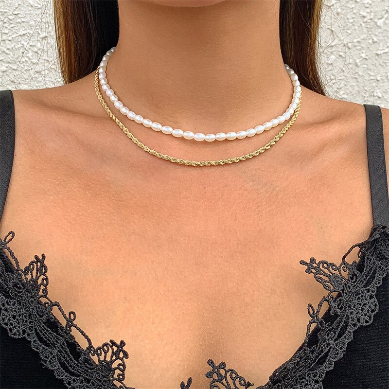 Bohemian Shell Necklace For Women Elegant Pearl