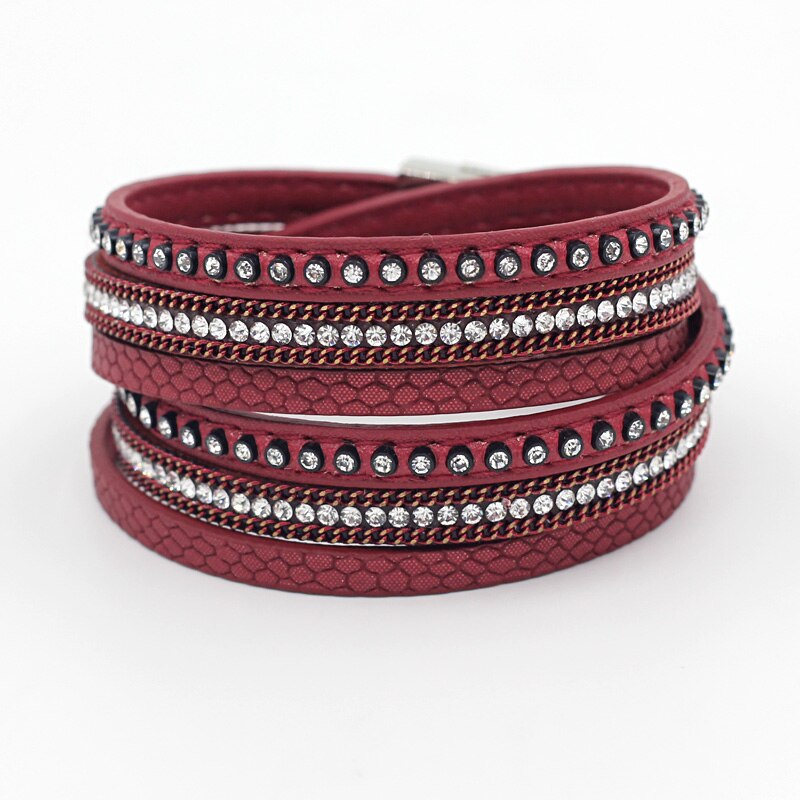 Women's Bracelet Jewelry Multi-Layer Leather Winding