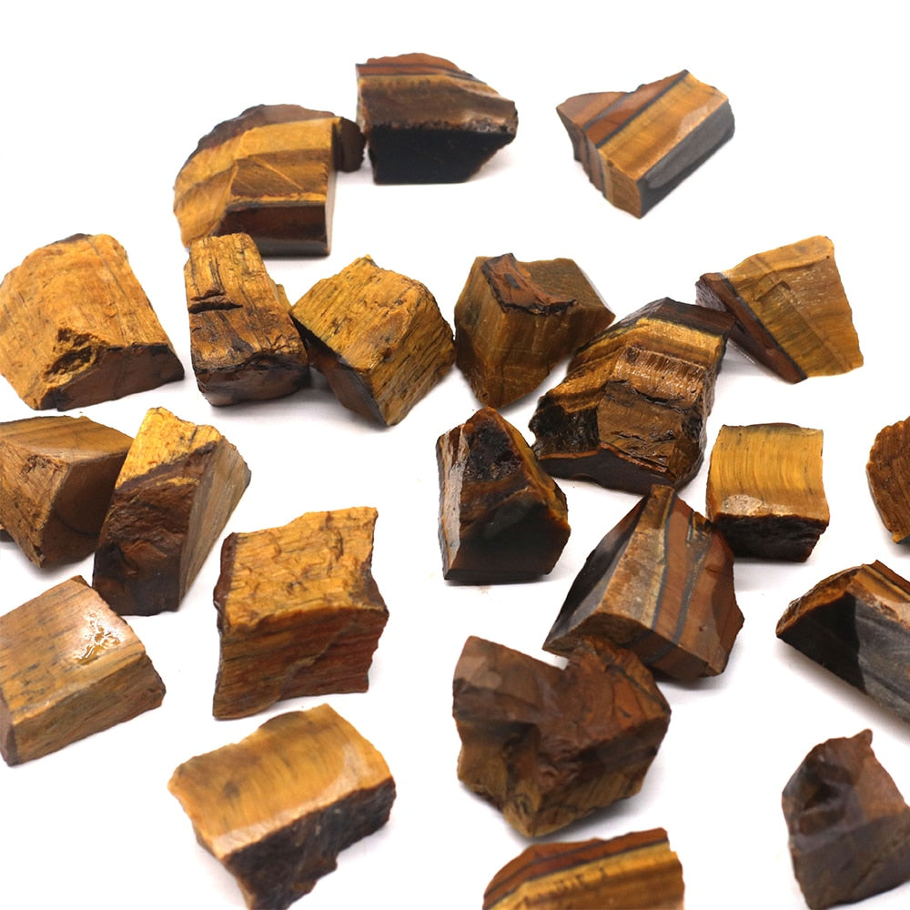 Natural Tiger Eye Raw Stone Chakra Healing