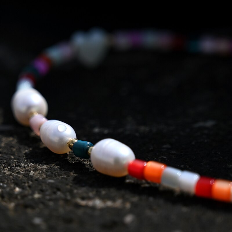 Natural Shell Beads Woman Choker Freshwater Pearl