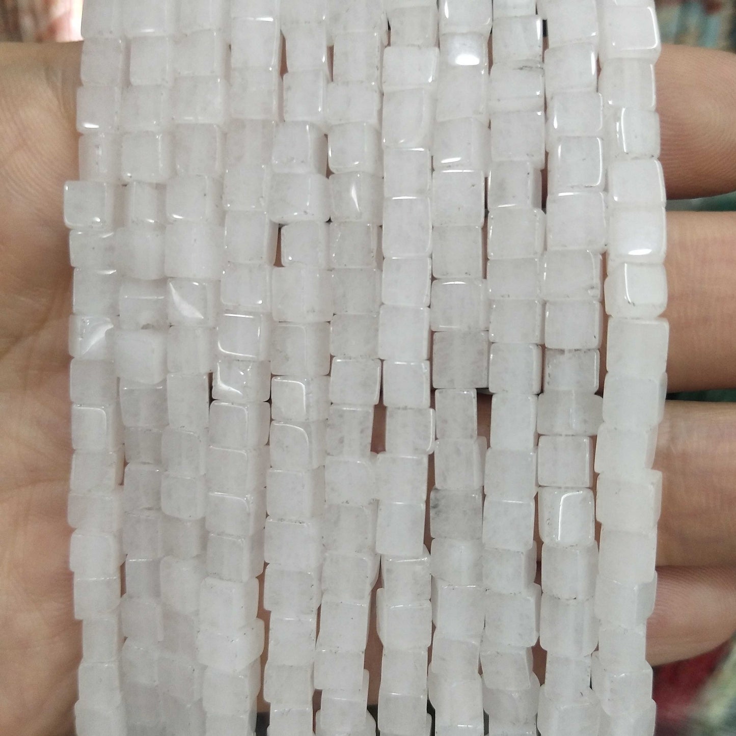 Square Pink Crystal Quartz Agates Jades