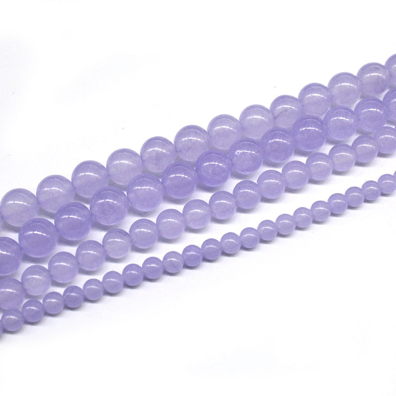 Stone Lavender Violet Chalcedony Jades Round
