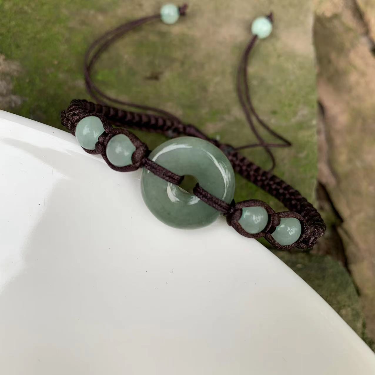 Natural Myanmar Jade Bracelet Jewelry Unisex Green