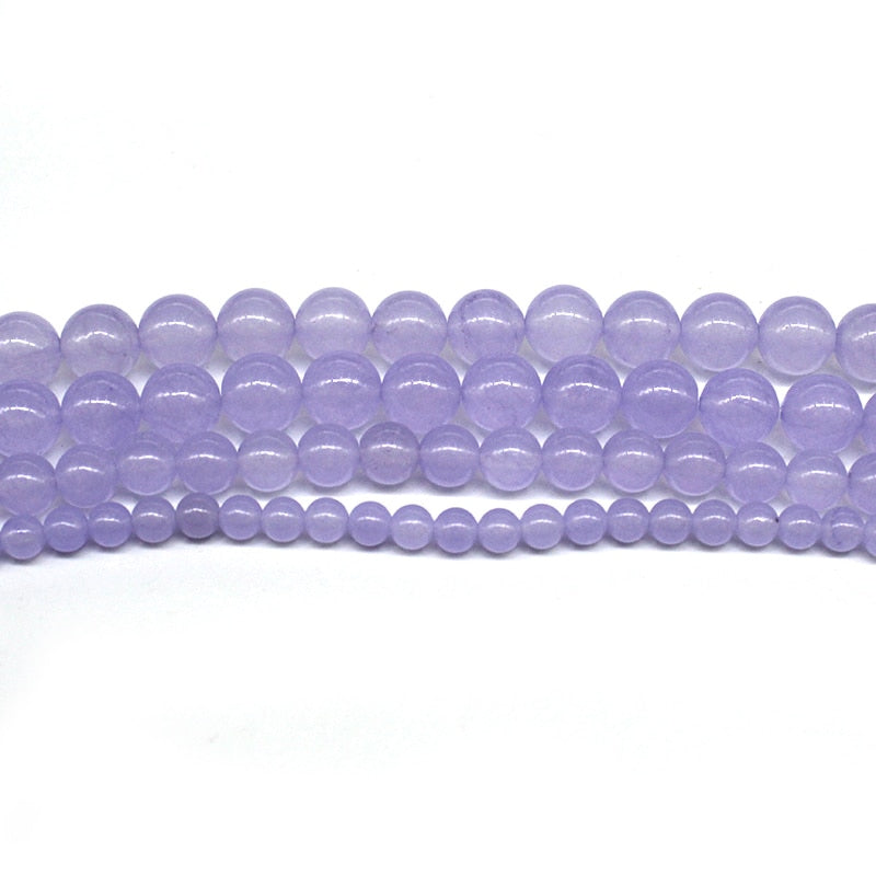 Stone Lavender Violet Chalcedony Jades Round