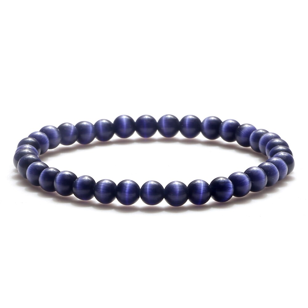 Opal Beads Bracelets Smooth Cat Eye Quartz Chakra