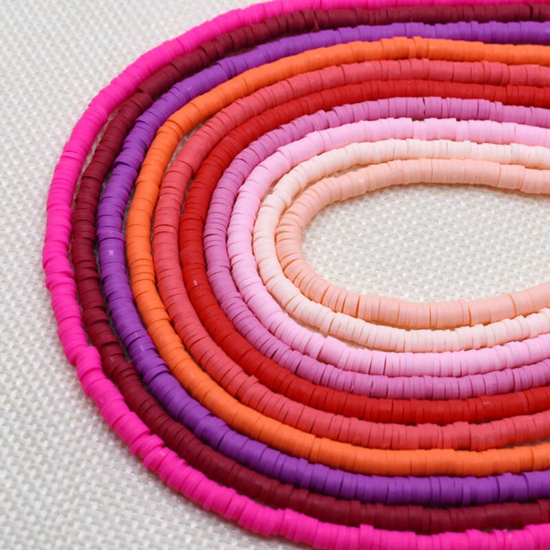 Flat Round Handmade Round Polymer Clay Chip