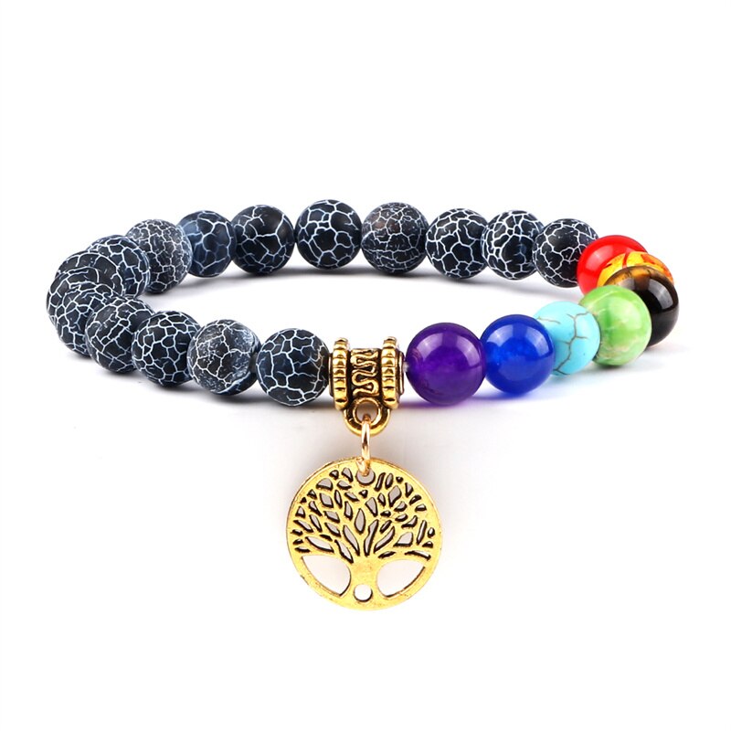 Lava Stone Bracelet Men Women Natural Tiger Eye