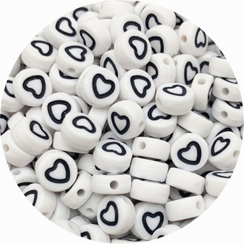 Letter Beads Oval Shape Mixed Alphabet