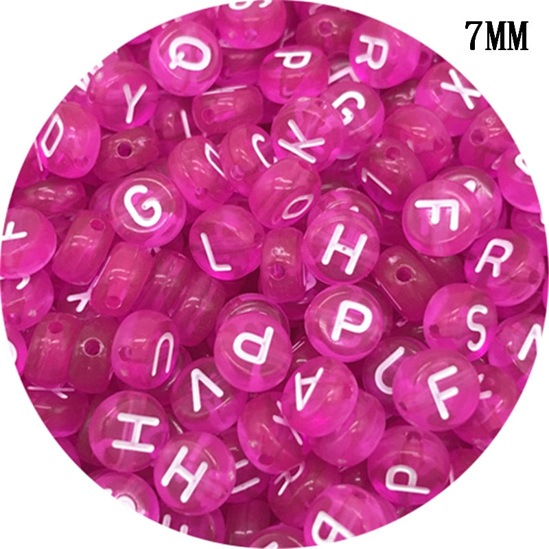 Letter Beads Oval Shape Mixed Alphabet