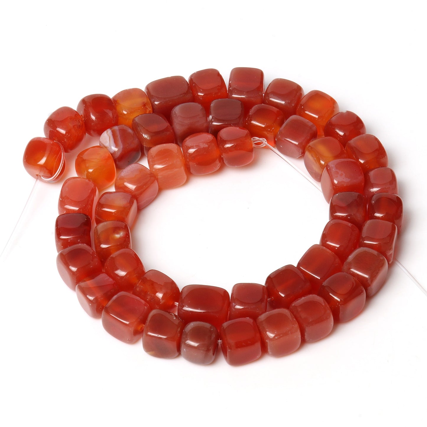 Natural Stone Agate Jade Cube Square Bead