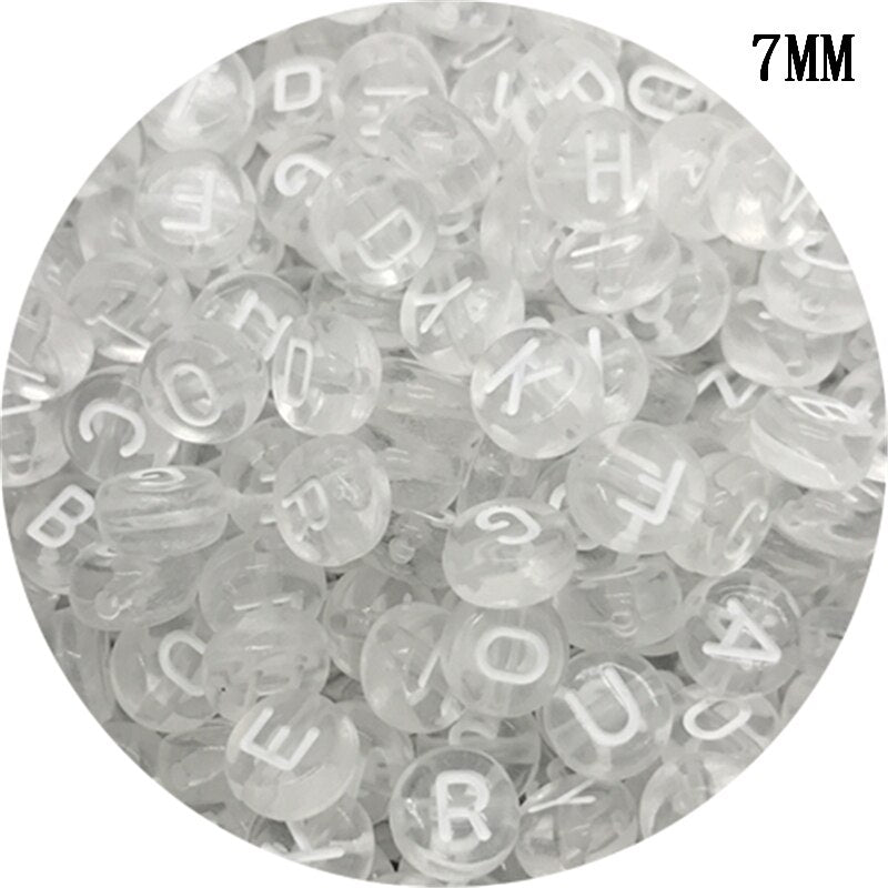 Letter Beads Oval Shape Mixed Alphabet