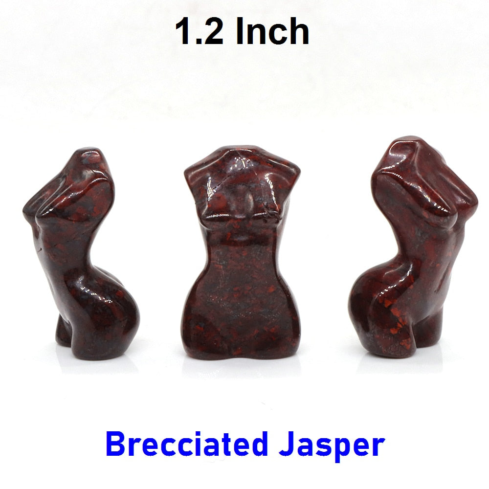 Stone Sex Lady Model Statue Mini Handmade Body Carved