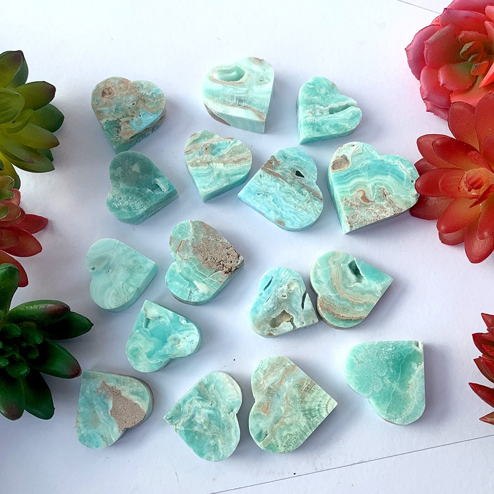 Crystals Heteropolar Ore Heart Shape Raw Stone