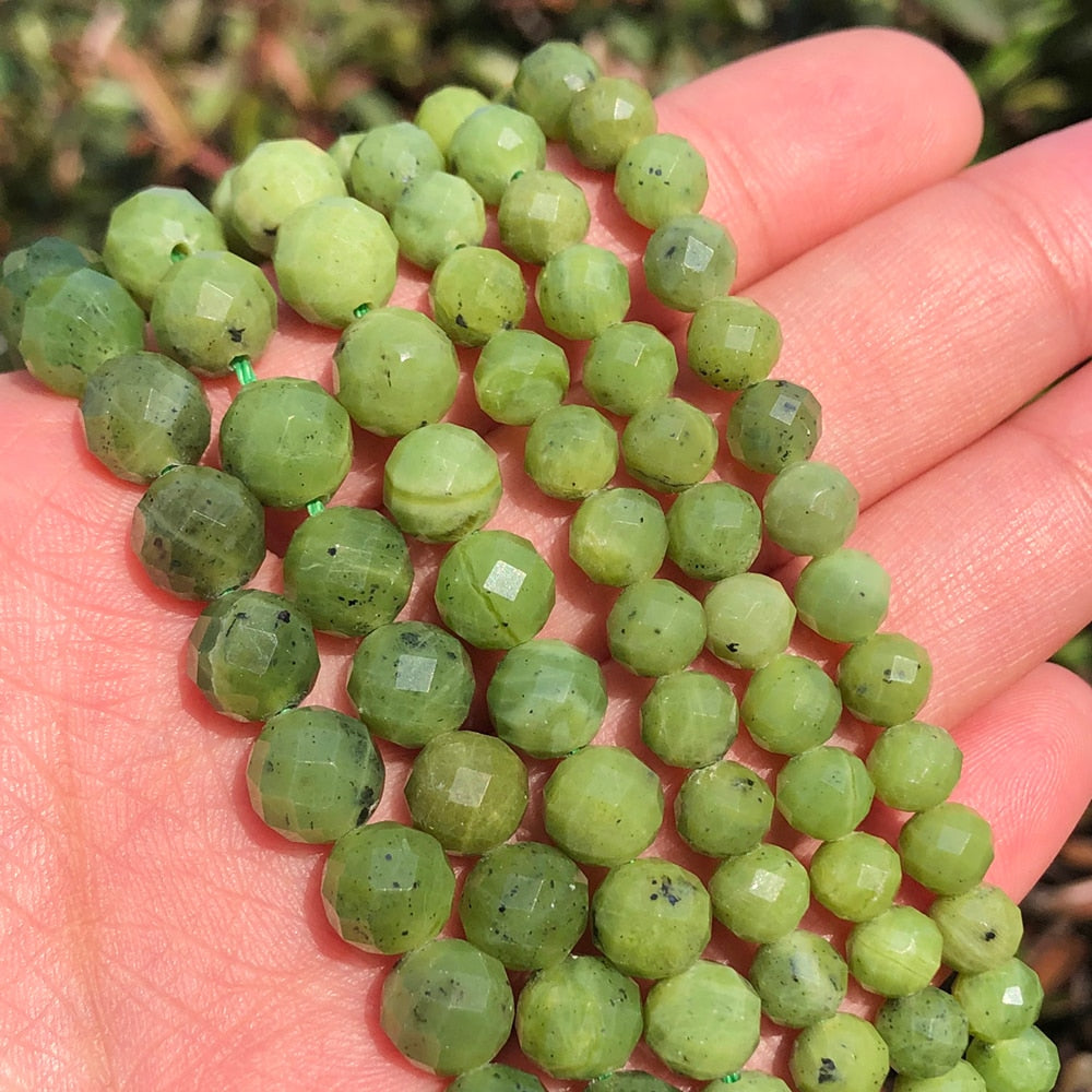 Round Loose Gemstone Beads Bracelet Necklace
