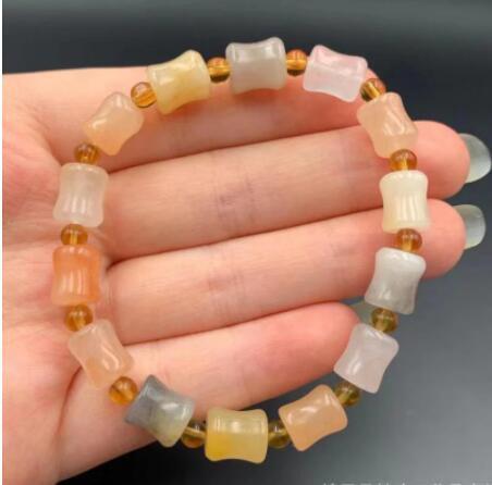 Natural Colorful Jade Charm Bracelet