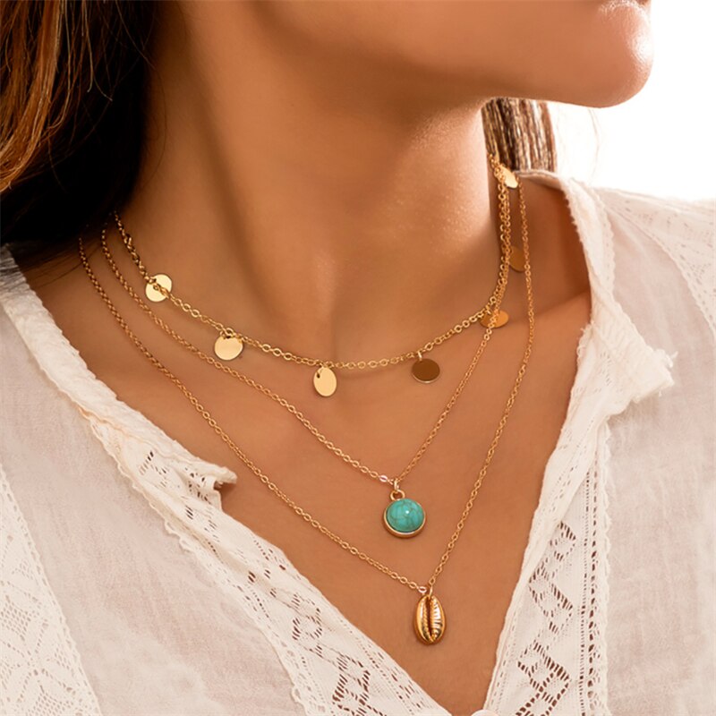 Bohemian Shell Necklace For Women Elegant Pearl