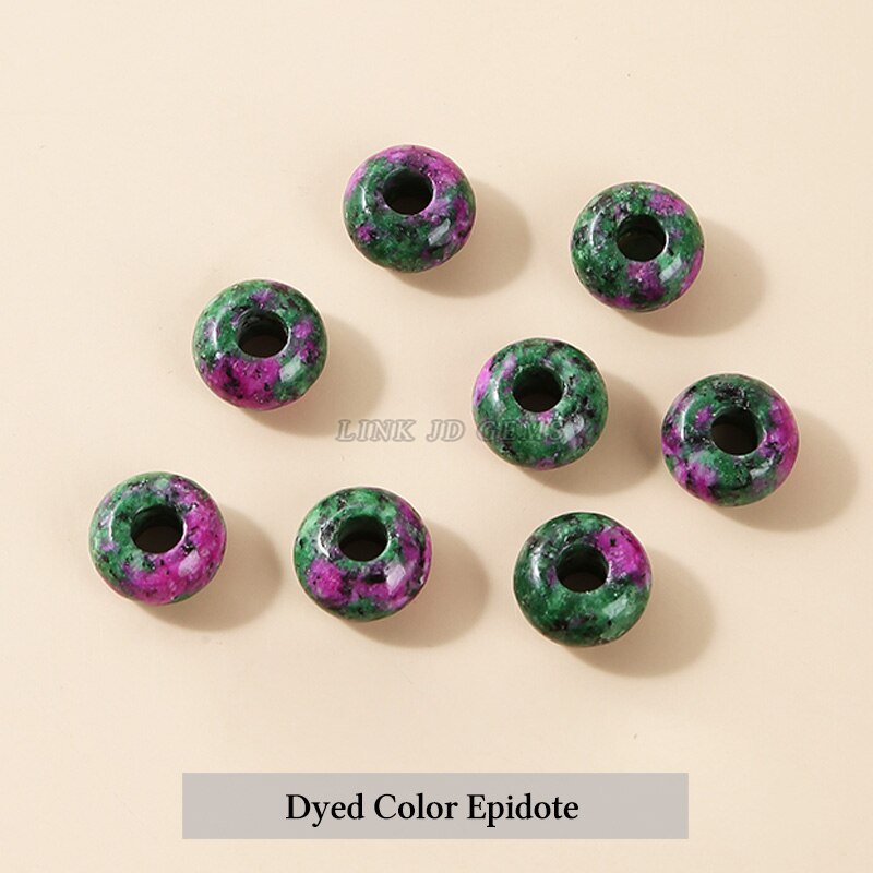 Natural Agate Jade Quartz Stone Big Hole Beads