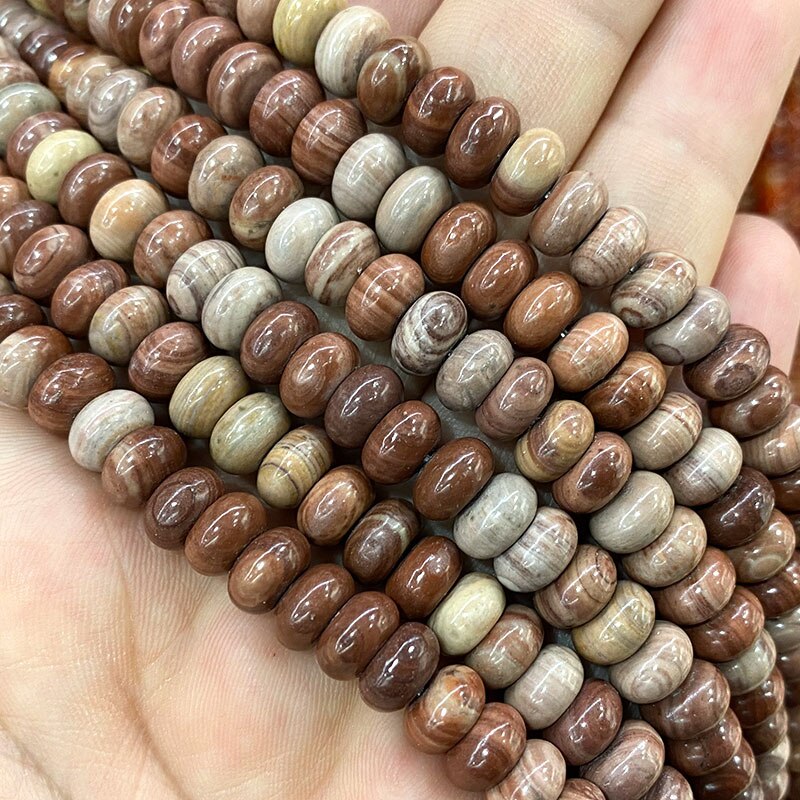 Rondelle Natural Stone Jades Agat Labradorite