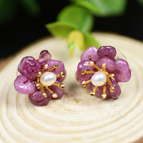 GLSEEVO Natural Pearl Natural Stone Fine Jewelry
