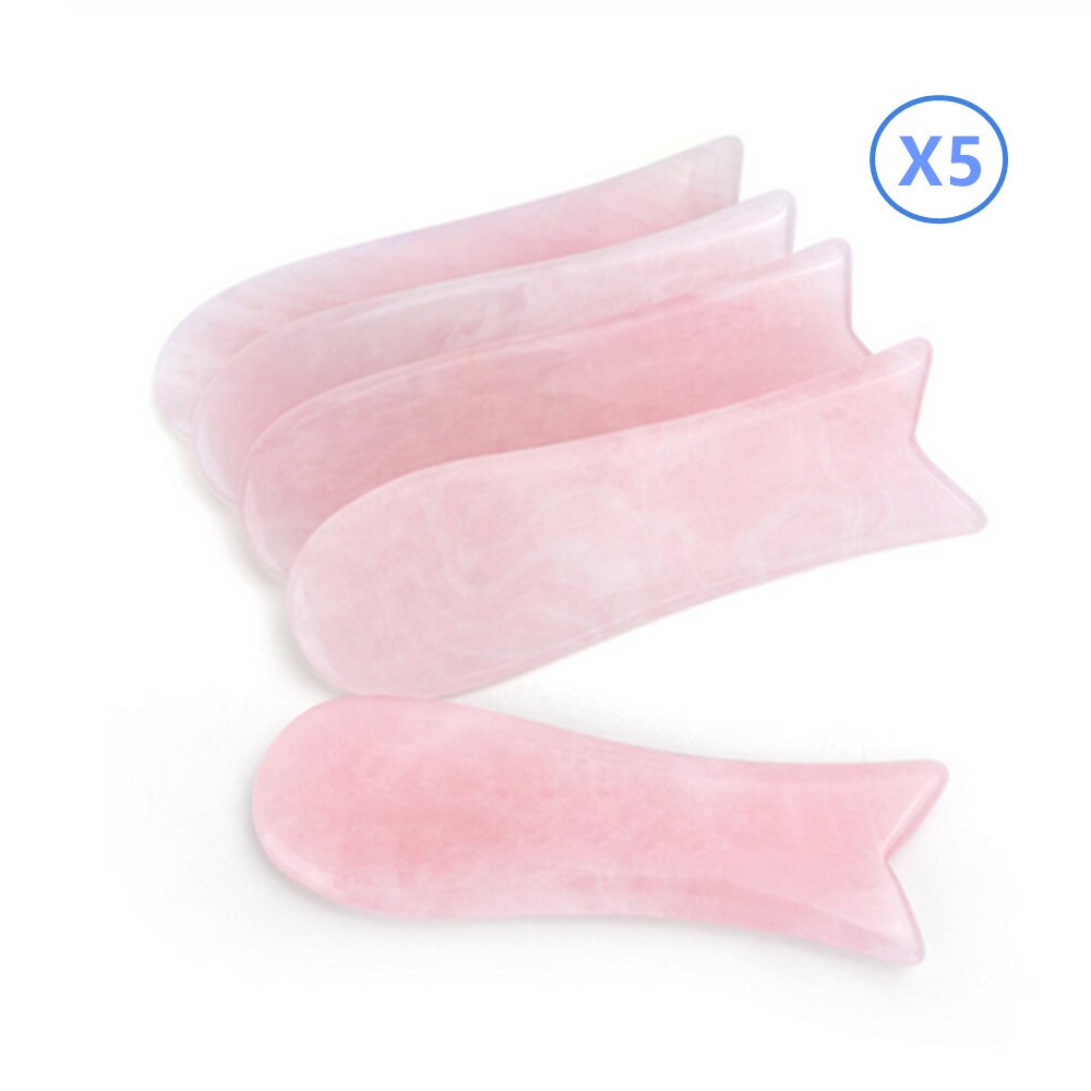 Rose Quartz Jade Stone Heart-shaped Triangle
