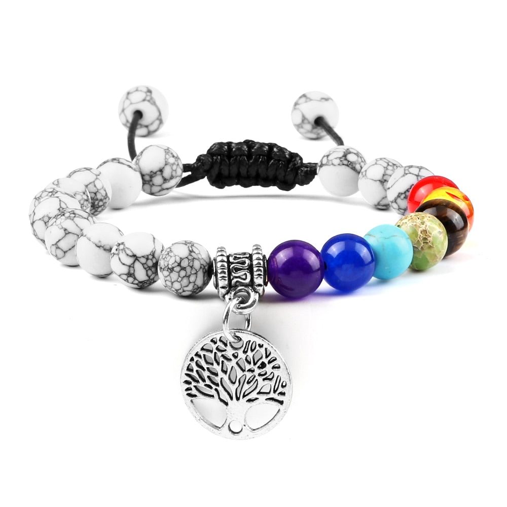 7 Chakra Life Tree Bracelets Natural Stone Healing