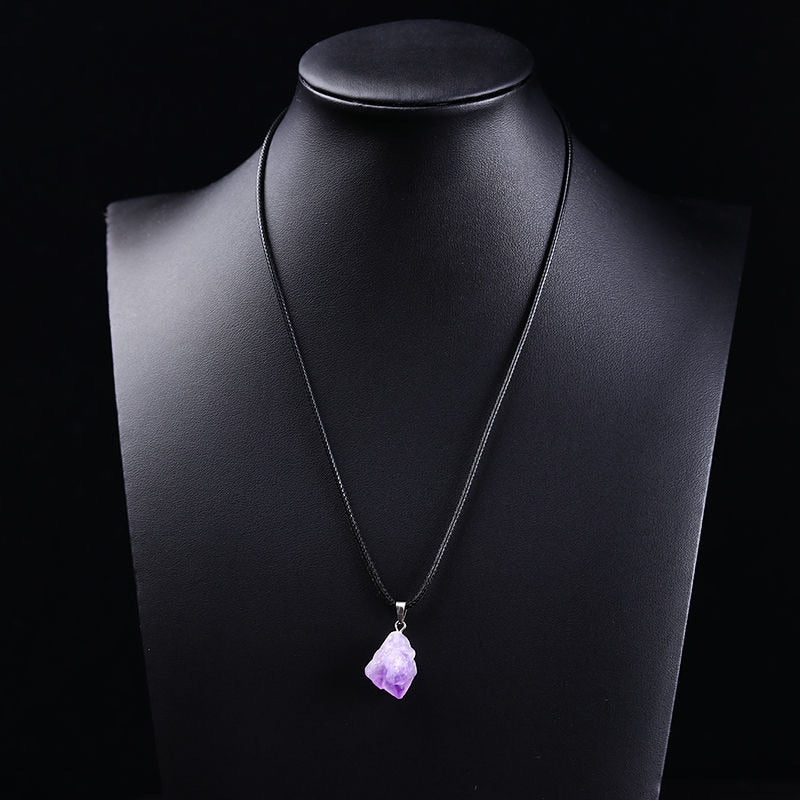 Crystal Uruguay Rough Stone Pendant Energy Healing