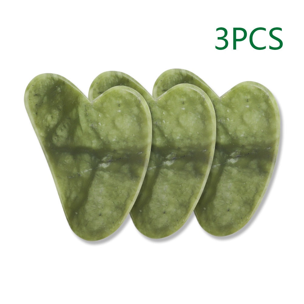 Rose Quartz Jade Stone Heart-shaped Gua Sha