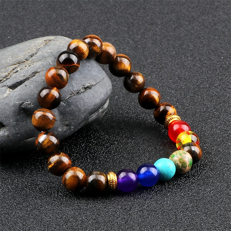 Lava Stone Bracelet Men Women Natural Tiger Eye