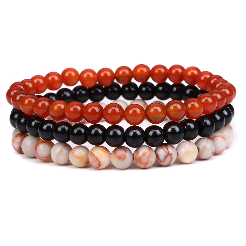 Couple Distance Bracelet Natural Stone Turquoises Quartz