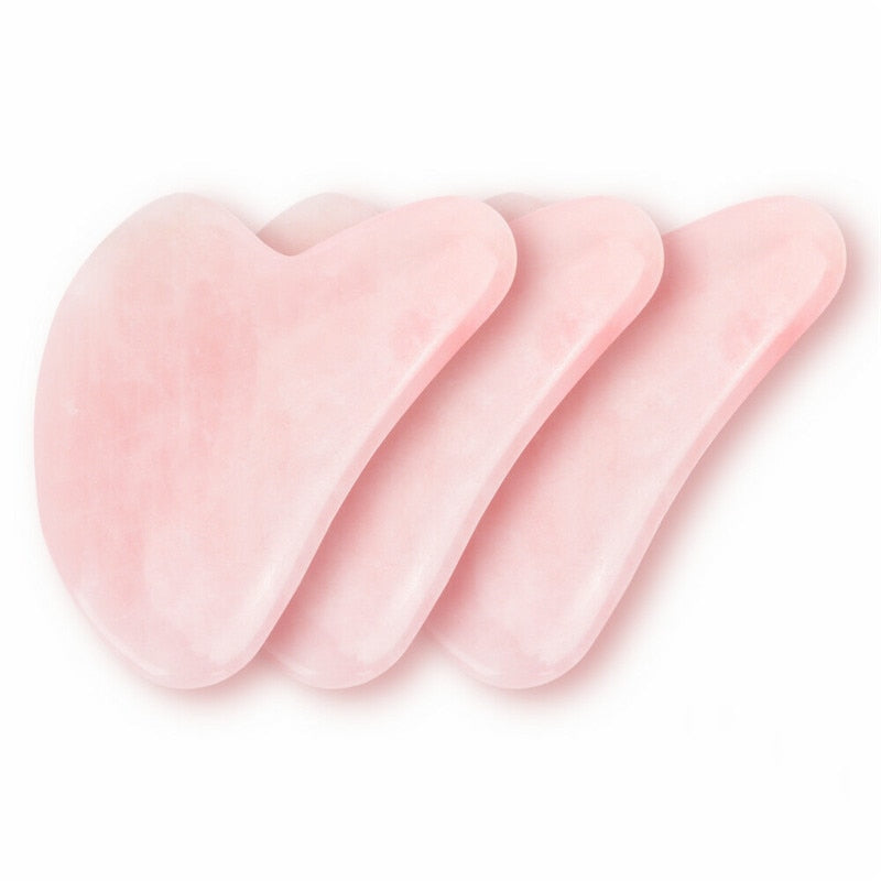 Rose Quartz Jade Stone Heart-shaped Triangle
