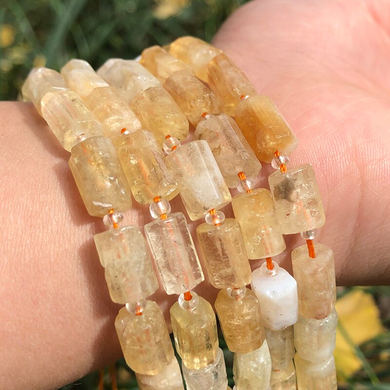 Natural Stone Beads Cylinder Prehnite
