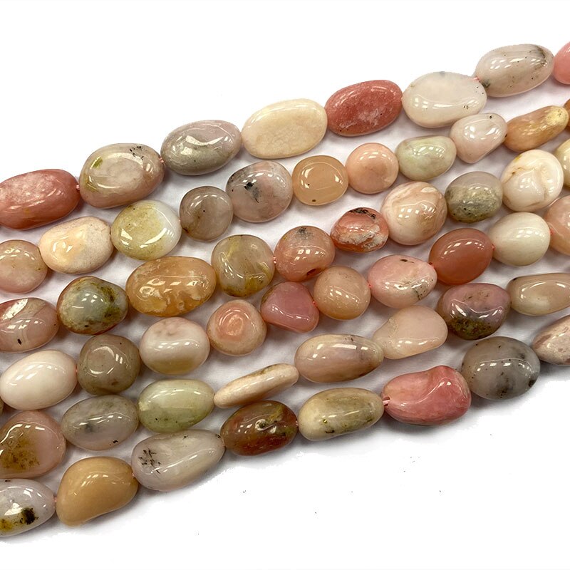 Fine 8-10mm Natural Stone Morganite Lapis Aventurine
