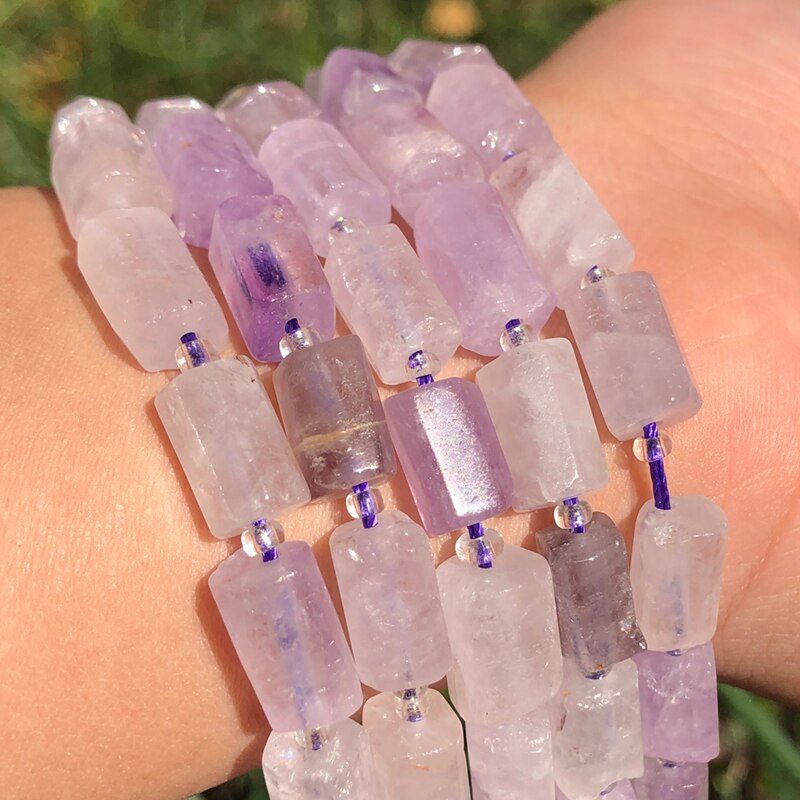Natural Stone Beads Cylinder Prehnite
