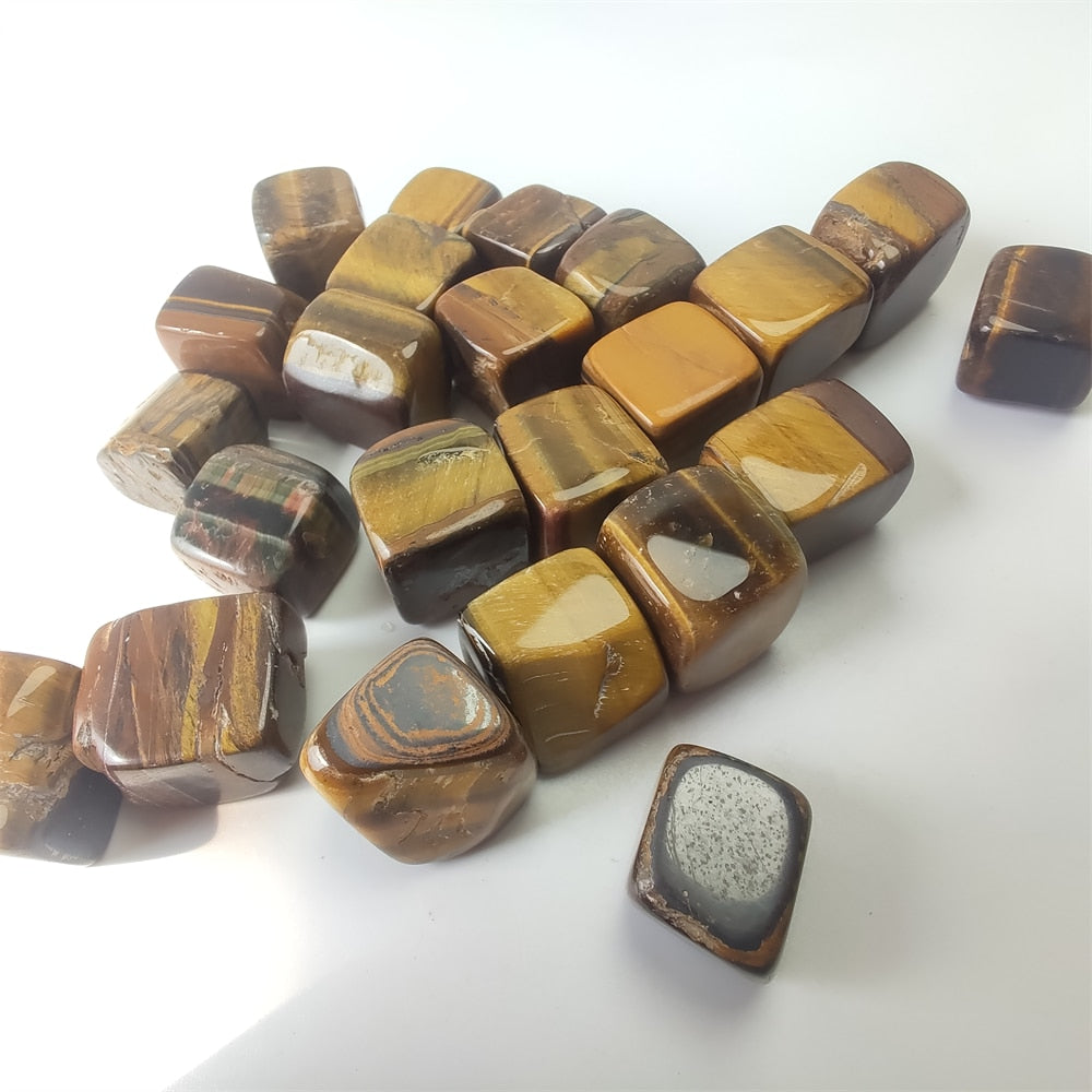 Natural Tiger Eye Square Stone Healing Crystal
