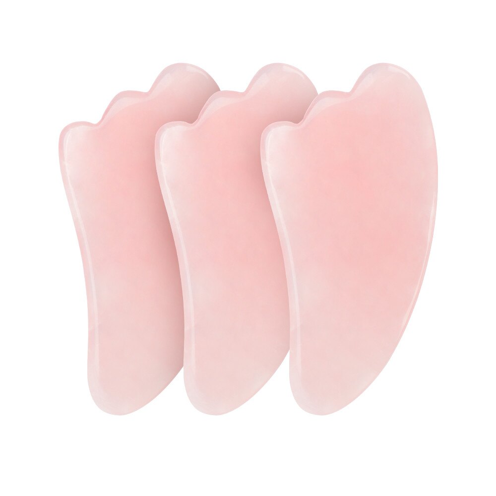 Rose Quartz Jade Stone Heart-shaped Triangle
