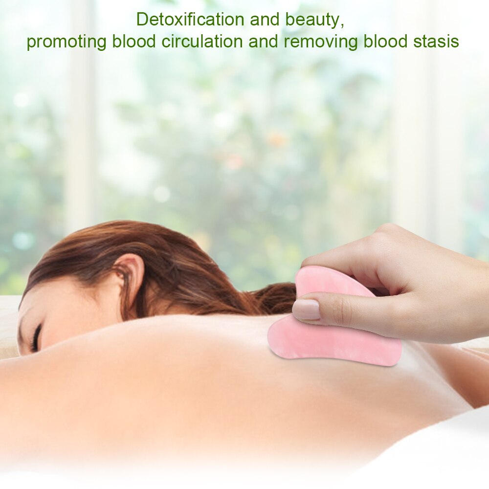 1piece Gua Sha Jade Stone Heart-shaped SPA Handmade