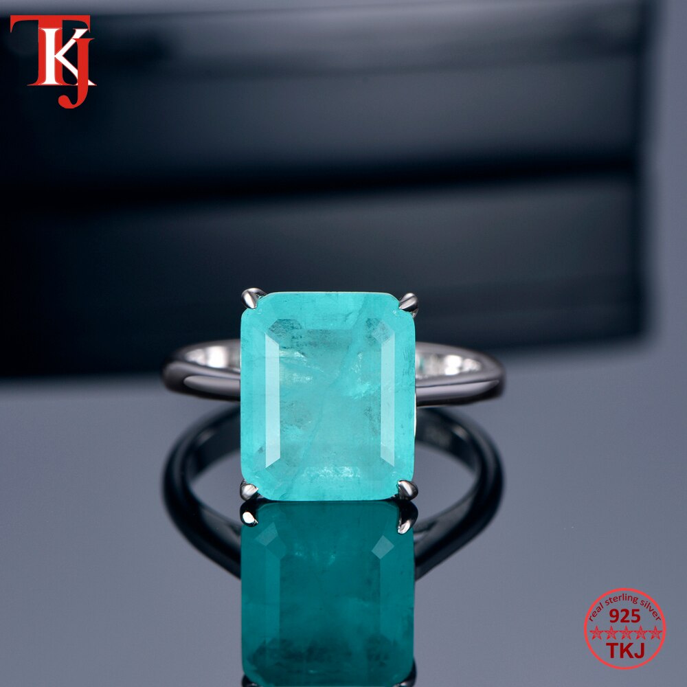 TKJ Emerald Ring Ruby Genuine Ladies Ring