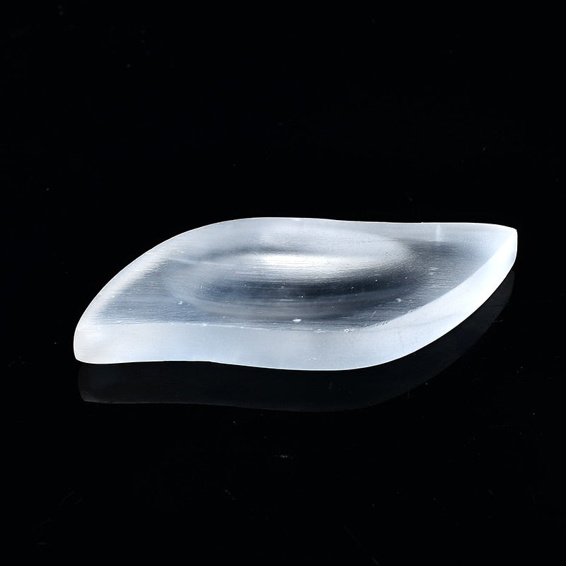 Natural Selenite Bowl Plate Rough Carved Quartz