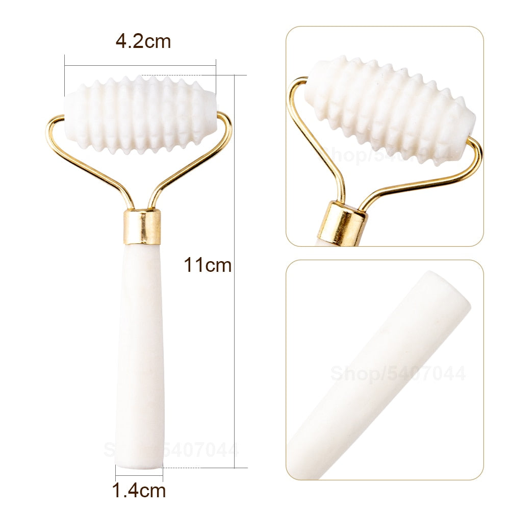 Jade Roller Massager for Face Natural Real Stone