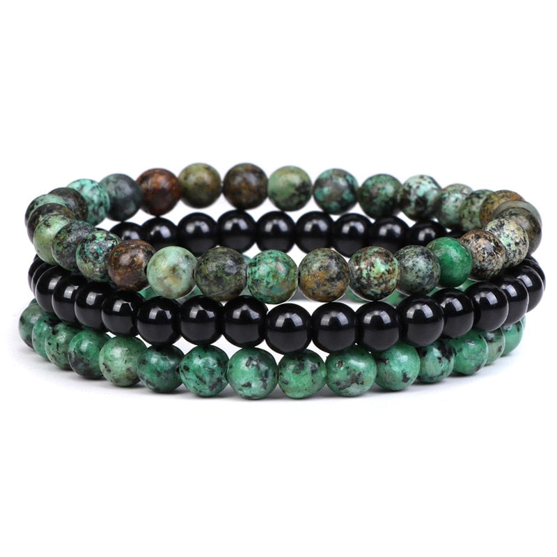 Couple Distance Bracelet Natural Stone Turquoises Quartz