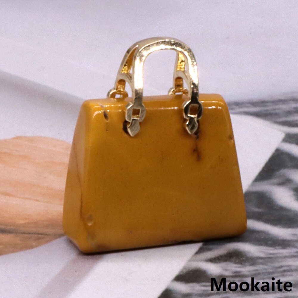 Women Bag Shaped Natural Healing Crystal Amethyst