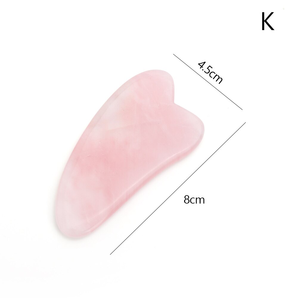 Natural Rose Quartz Jade Stone Gua Sha Massage