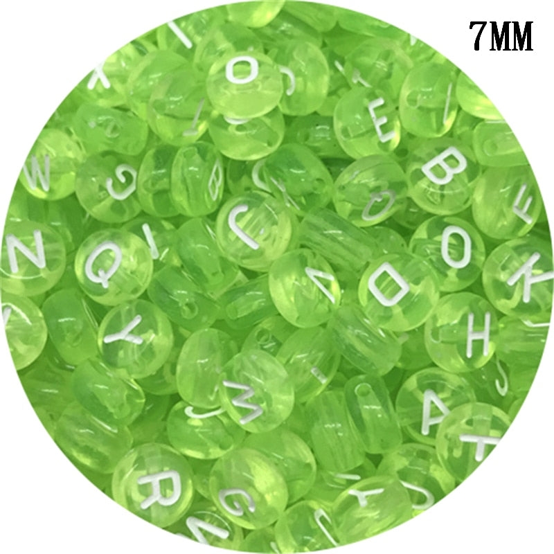 Letter Beads Oval Shape Mixed Alphabet