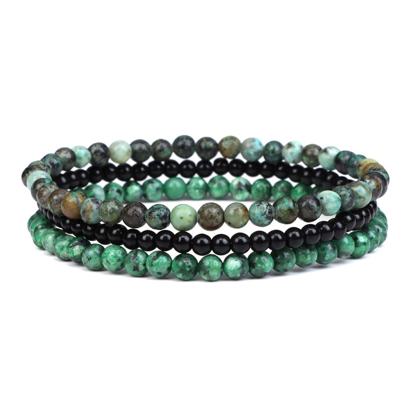 Couple Distance Bracelet Natural Stone Turquoises Quartz