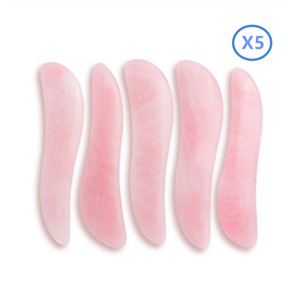 Rose Quartz Jade Stone Heart-shaped Triangle