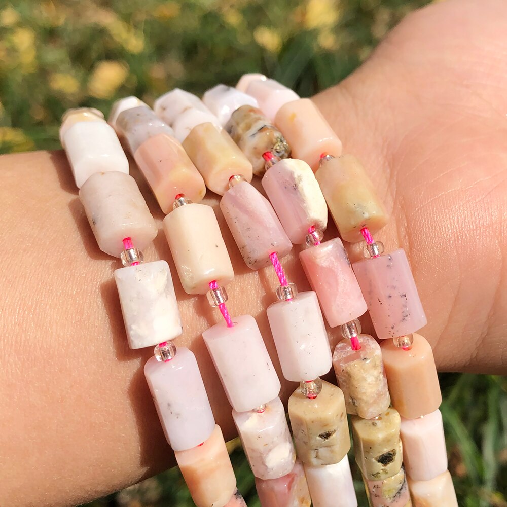 Natural Stone Beads Cylinder Prehnite