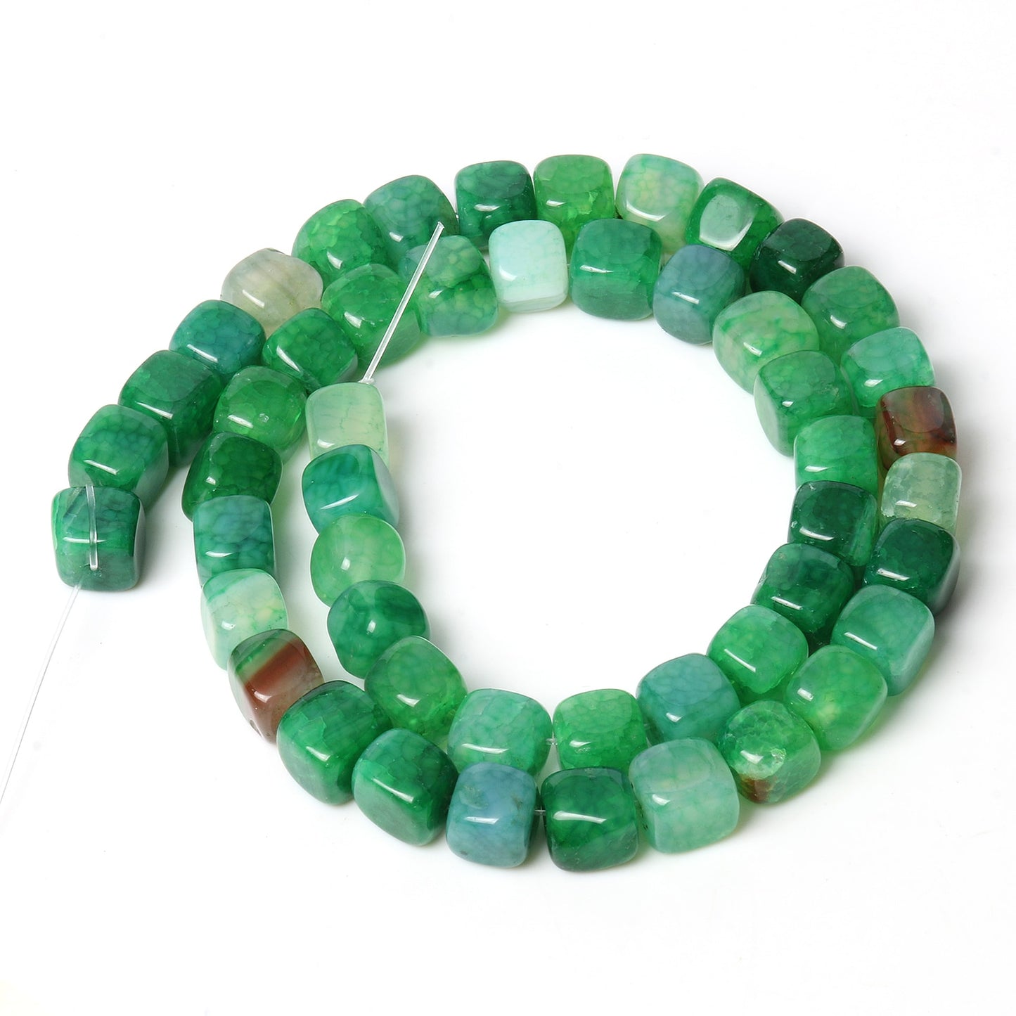 Natural Stone Agate Jade Cube Square Bead