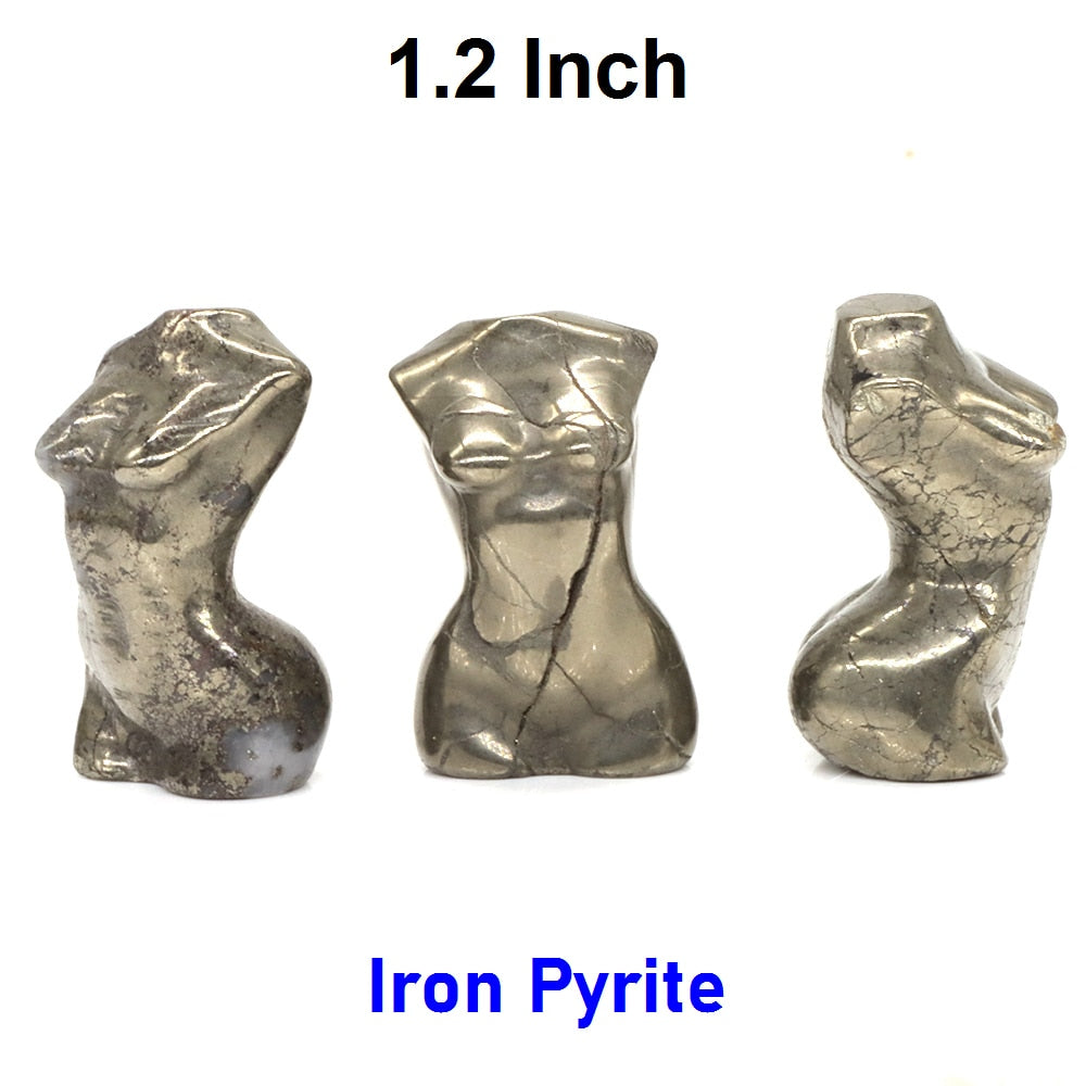 Stone Sex Lady Model Statue Mini Handmade Body Carved
