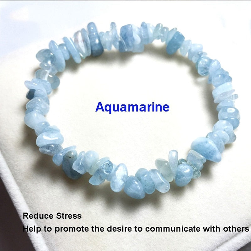 Irregular Natural Gem Stone Bracelet Stretch Chip Beads